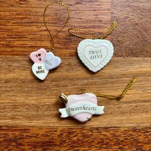 Lenox Disney Romantic Moments Mickey Minnie Mouse - Love Ornaments - set of 3